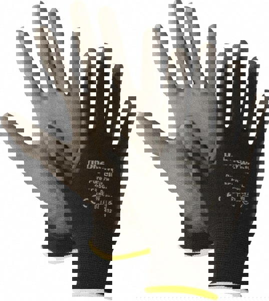 General Purpose Work Gloves: Medium, Polyurethane Coated, Nylon